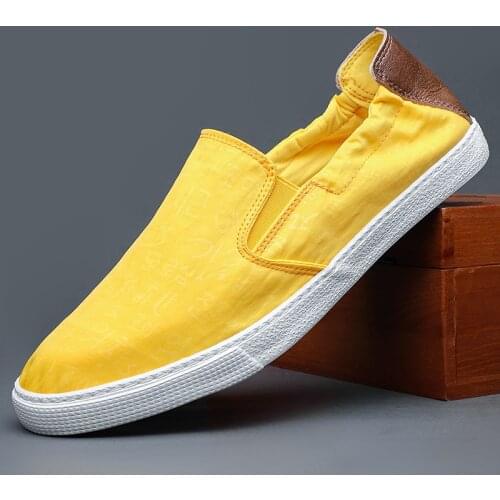 21220 Flash Spring and Summer New Mens Casual Canvas Shoes Youth Fashion Joker Driving Shoes