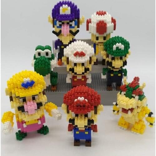 Single Building Blocks Super brothers Series Model Anime Figures Assembled Mini Brick Educational Toys For Children