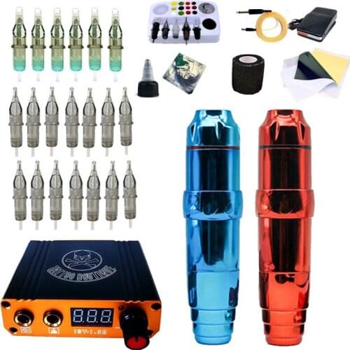 Profesional Permanent Complete Tattoo Kit Microblading Motor Pen Ink Power Supply Tattoo Machine Set Makeup Device