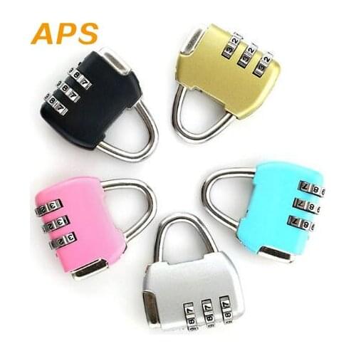 Travel Padlock Anti-theft Backpack Small Padlock Resettable 3 Digit Combination Suitcase Password Code Lock Luggage Lock