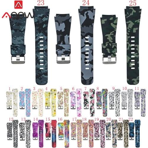22mm Printing Silicone Strap for Samsung Galaxy Watch 46mm Gear S3 classic frontier Huawei Amazfit Stratos Pace Bracelet Band