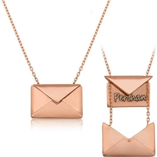 Silver Sweetheart Letter Lady Necklace