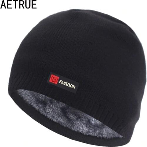 Skullies Beanies Men Winter Hat Women Knitted Hats For Men Cap Winter Beanie Hat Gorro Thick Warm Brimless Fur Bonnet Mens Cap