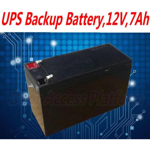 UPS Backup Battery for Door Access Control system, 12V,7Ah emergency battery for door locker use and cctv camera system power