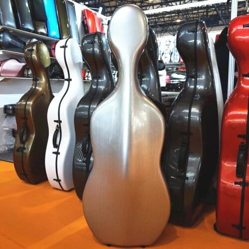 High quality carbon fiber cello case 4/4 cello case carbon fiber cello hard case 3.6kg colorful