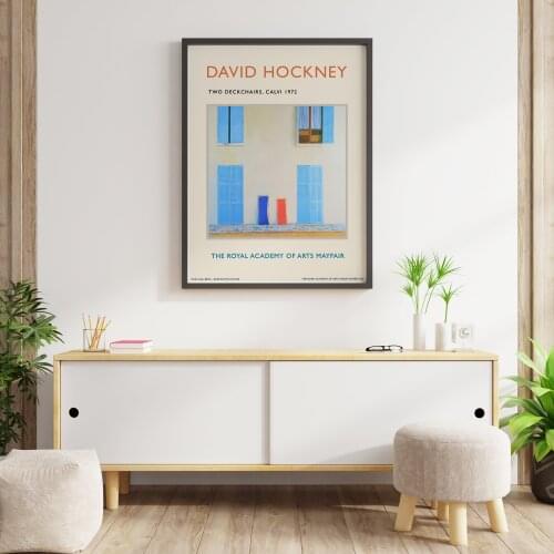 David Hockney Exhibition Poster - Supreme Quality Print - Deck Chair - Wall Art Decor - Poster
