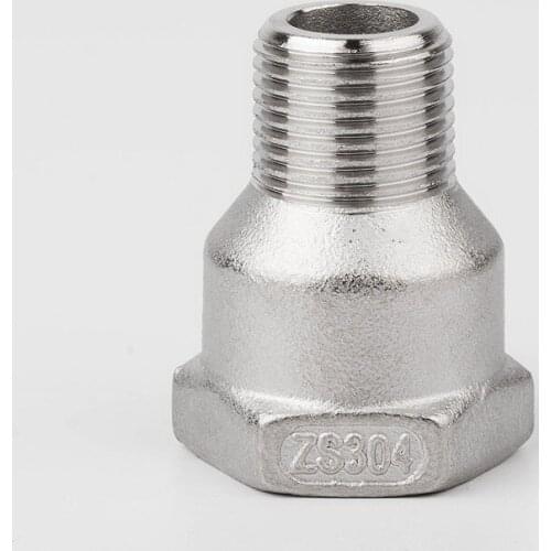 1 / 4"3 / 8"1 / 2"3 / 4"1-1 / 4"1-1 / 2"2"BSPT female to male bushings 304 stainless steel pipe fittings