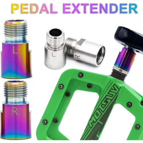 1 Pair MTB Road Bicycle Pedal Axle Extension Shaft Mountain Bicycle Pedal Extender Bolts Spacers Cycling Accessories