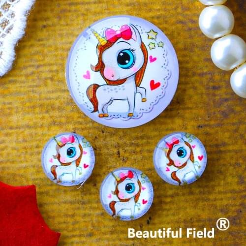 12mm 25mm 14mm 16mm 18mm 20mm Photo Glass Cabochons Round Cameo Set Handmade Settings 30mm Unicorn AW121545255