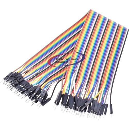 30cm)40pcs in Row Dupont Cable 30cm 2.54mm 1pin 1p-1p male to male jumper wire for