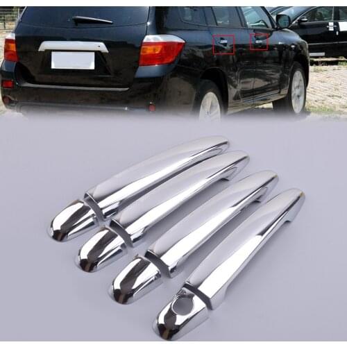 8Pcs Door Handle Cover Trim Silver ABS Fit for Toyota Avalon Highlander Camry Sienna Tacoma 4Runner Lexus GS300 GX470 2008 2009