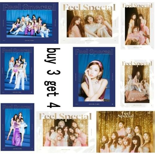 K-POP Twice NEW Album Feel Special Posters K-POP Wall Stickers White Coated Paper Prints Livingroom Bedroom Home Art Brand