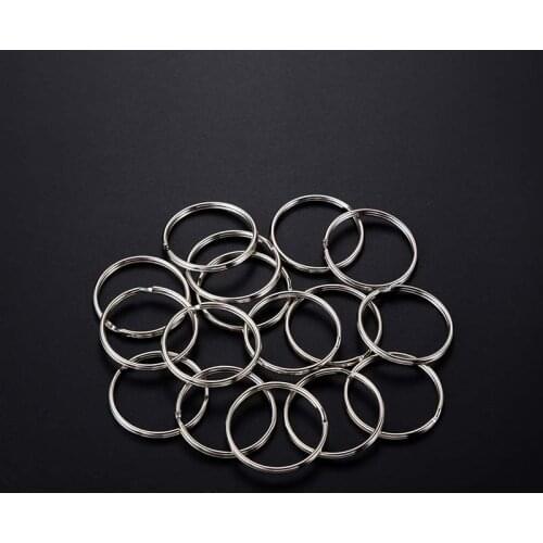 Popular Stainless Steel High Quality Keychain Accessories Hot Sale Key Ring Round 10PCS/Lot Key Chain 8 Sizes