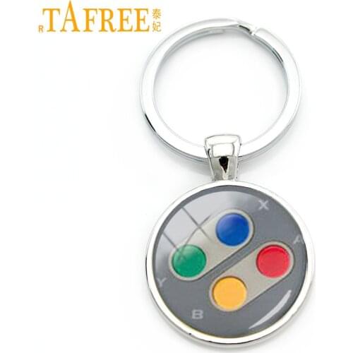 TAFREE Controller snes key chain novelty interesting design charm controller keyring leisure accessories jewelry KC169