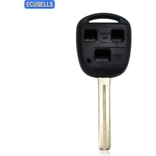 3 Button Remote Smart Car Key Shell Case Housing Cover Fob for Toyota for Lexus with TOY40 Uncut Long Blade