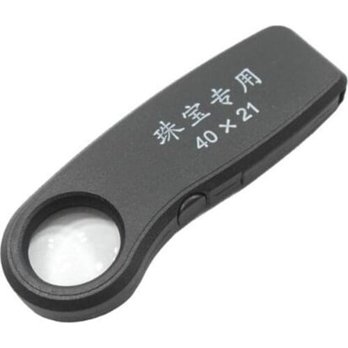 Datyson LED Card Jewellery Special Magnifying Glass 40X21 with Light Magnifying Glass MG21012
