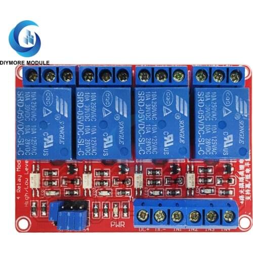 DC 5V Relay Module 4 Channel Timer Delay Relay Controller Switch Board with Optocoupler For Smart Home