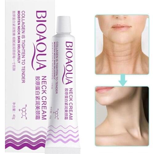New 1Pcs 40g Collagen Neck Cream Anti Wrinkle Anti Aging Whitening Moisturizing Cream Firm Skin Face And Neck Cream Supplies