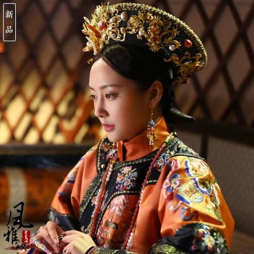 LiChun Wei WanYan Imperial Consort Qing Princess Embroidery Costume female for Latest TV Play RuYis Royal Love in the Palace