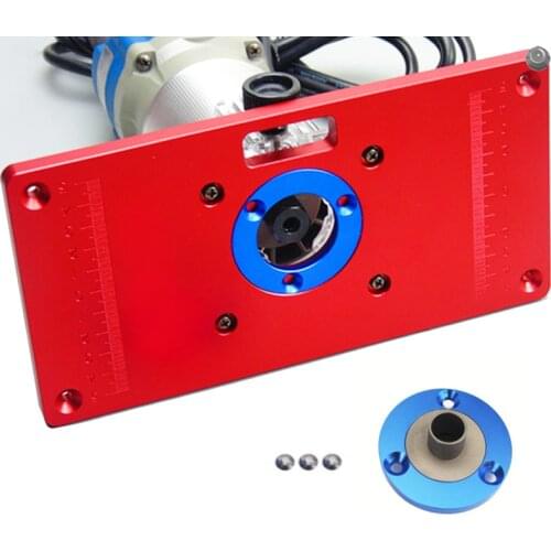 Multi-functional Aluminium Router Table Insert Plate For Makita Trimmer Engraving Machine Wood Router Woodworking Benches
