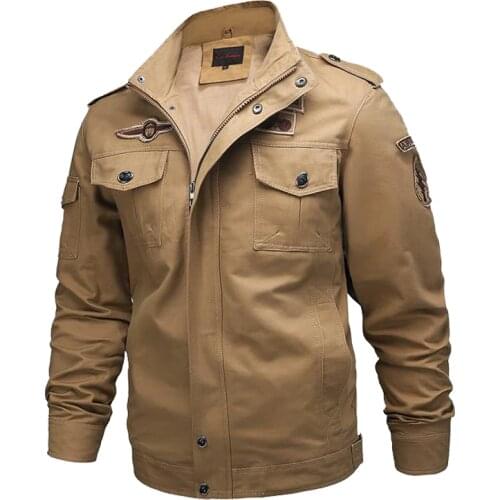 Men jean jacket military army soldier cotton Air force one male Brand clothing Spring Autumn Mens jackets Coats Plus Size 6XL