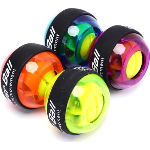 Wrist Ball Gyroscope Powerball Wrist Exerciser Power Strengthener Force Ball Gyro Athletic Wristball Hand Spinner with LED Speed