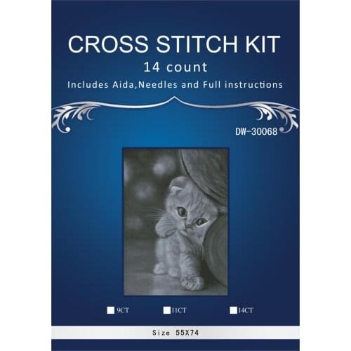 ONEROOM Black cat style 1 Cross Stitch Embroidery Kits 14CT Similar dmc threads Cotton Thread Painting DIY Needlework DMC