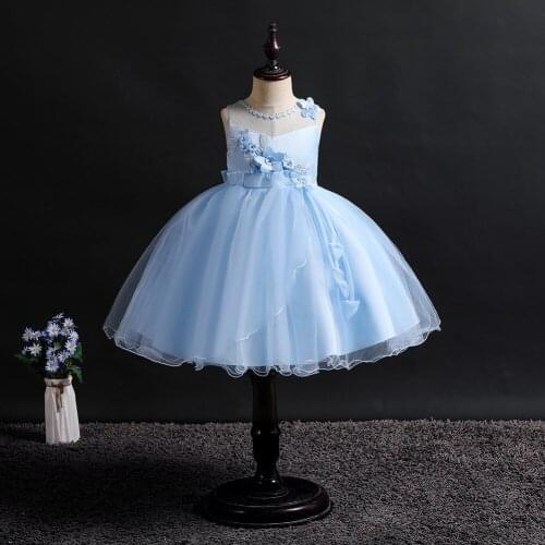 Princess Flower Girl Dress Summer Tutu Wedding Birthday Party Dresses For Girls Childrens Costume First Communion Dresses