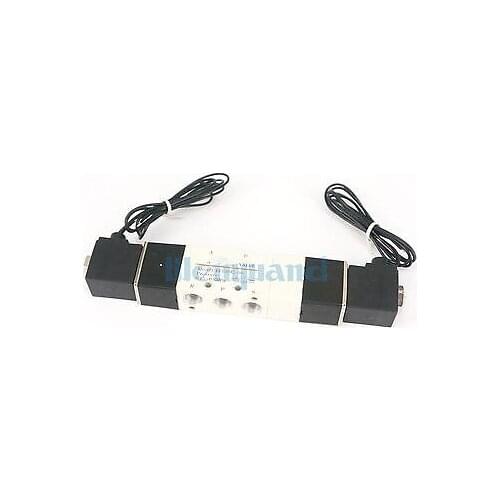 DC12V Air Pneumatic Solenoid Valve 3 position 5 way BSPT1/8" Central Exhaust Type 4V130E-06