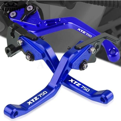 Motorcycle CNC Brake Clutch Levers Accessories FOR YAMAHA XTZ750 SUPER TENERE 1989-1993 Short Handbrake Adjustable XTZ 750 LOGO