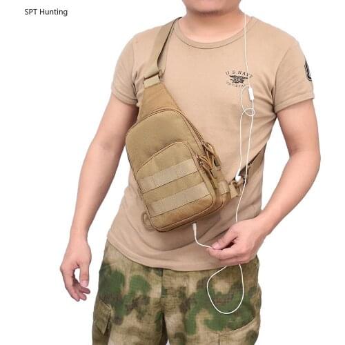 Outdoor Sports Tactical Molle Chest Bag Shoulder Bags Travel Backpack Military Trekking Fishing Camping Hiking Hunting Daypack