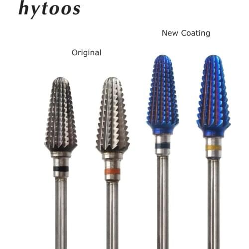 HYTOOS Tornado Carbide Nail Drill Bits 3/32" Rotary Nail Bits Milling Cutter For Manicure Remove Gel Nails Accessories Tools