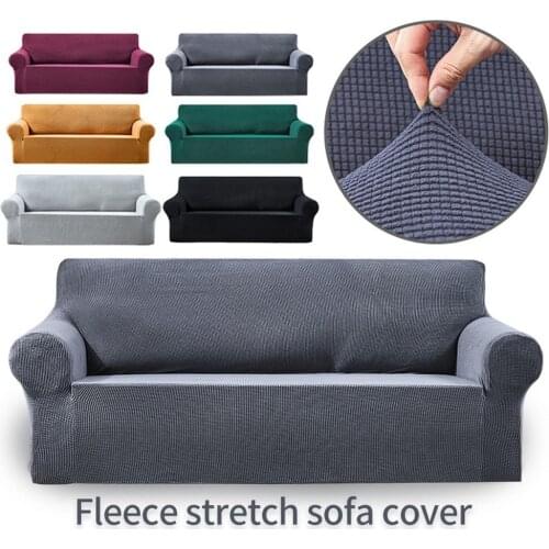 1/2/3/4 Seat European Style Four Season Universal Sofa Cover Cloth Full Stretch Solid Color Sofa Cushion Bench Protective Cover
