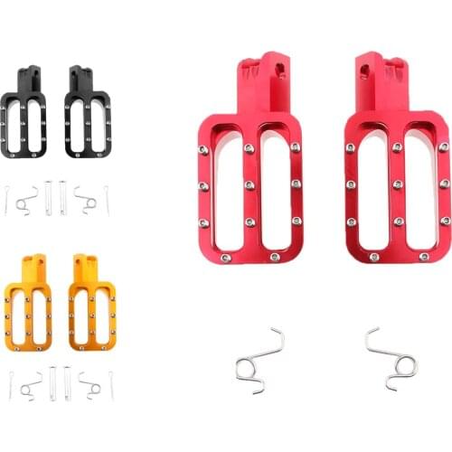 1 Pair CNC Aluminium Foot Pegs Footrest Pedals for Motorcycle Motorbike Dirt Bike