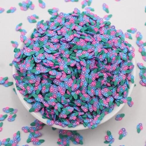 100g/Lot 5mm Nice Flowers Clay Slices Soft Pottery Sprinkles for DIY Crafts Decoration Accessories