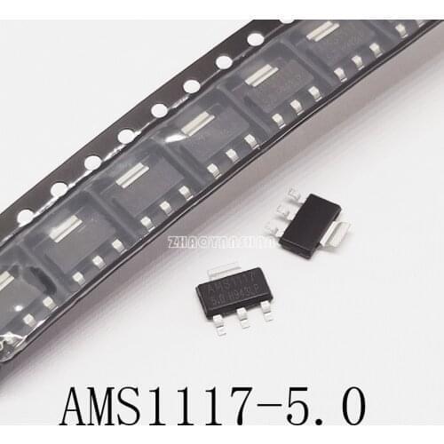 100pcs X AMS1117-5.0V AMS1117 AMS1117-5.0 SOT-223 new Free Shipping