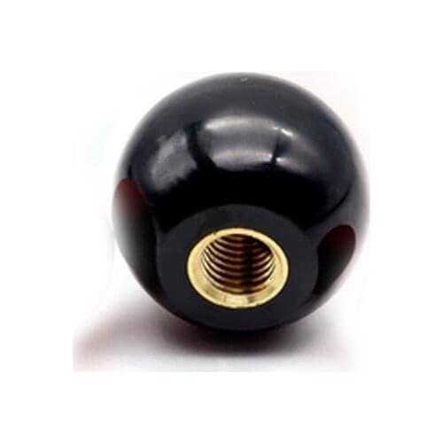 2Pcs M4 M5 M6 M8 M10 M12 Bakelite ball 18mm-40mm OD brass Copper core hand nuts spherical Round Handle mechanical Grip nut black