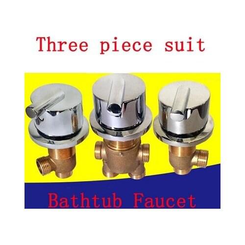3 Piece suit cold and hot water master switch/separator, 3PC=1SET shower room mixing valve, Brass bathroom bathtub faucet mixer