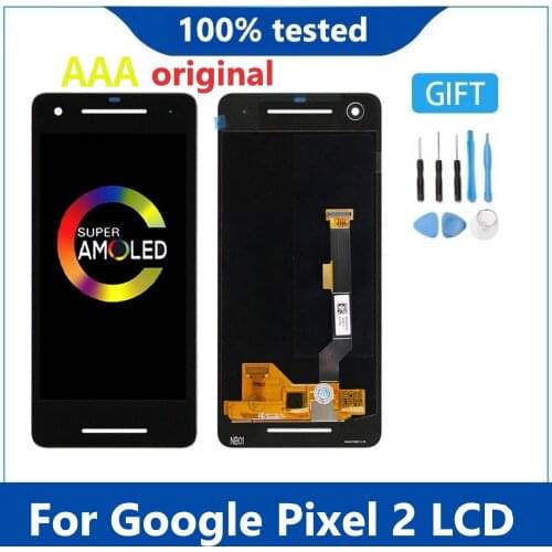 AAA Original Tested Amoled For 5.0" HTC Google Pixel 2 LCD Display Touch Screen Digitizer Assembly Pixel2 Screen Replacement