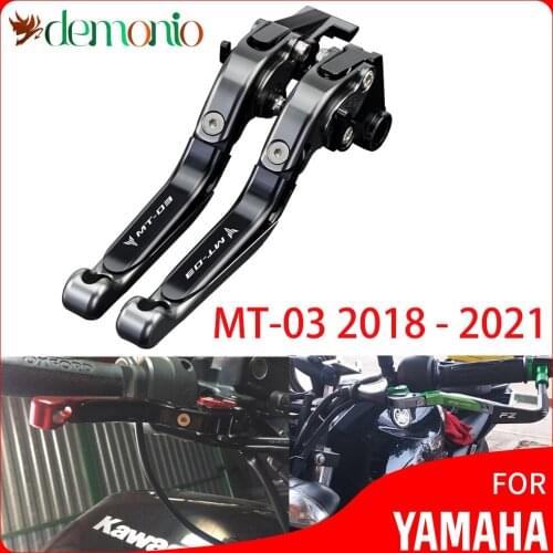 Motorcycle Accessories Folding Extendable MT03 Brake Clutch Levers For YAMAHA MT03 MT-03 2018 2019 2020 2021 MT 03