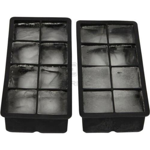 Big 6 Black Big Giant Jumbo King Size Large Silicone Ice king Mold Square jumbo Size Cube Mould Black Mould Big Tray