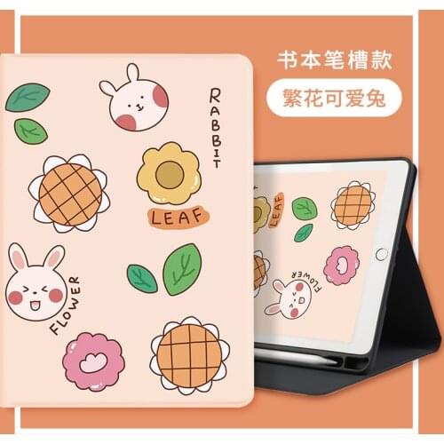 For ipad Pro 9.7 Case A1673 A1674 PU Leather Silicone Smart Cover For ipad 10.2 10.5 6th Gen Air 1 2 3 4 Case with Pencil Holder