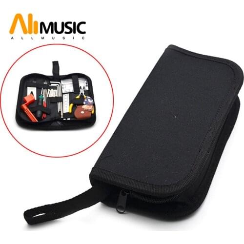 Black Foldable Guitar Bass Tools Storage Bag 20*10*5CM functional Receive Bag Guitar Accessories