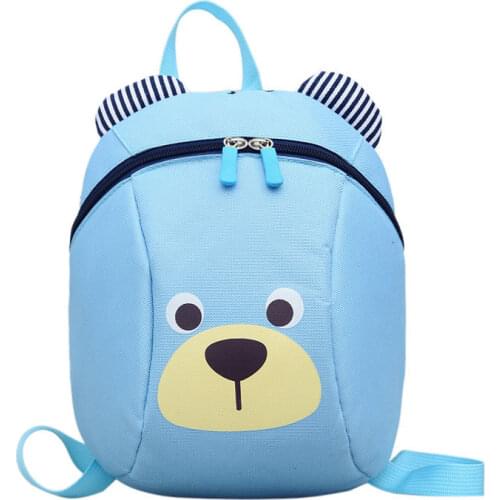 Cute Cartoon Bear Anti-lost Children Backpack Portable School Bag With Traction Rope Girls Boys Infant Safety Harness