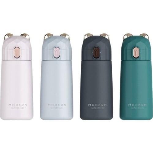 Double Stainless Steel Coffee Thermos Mug With Non-slip Case Car Vacuum Flask Travel Insulated Bottle Water Bottle Tumbler Cup