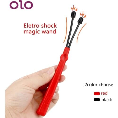 OLO Electric Shock Magic Wand Massager SM Nipple Breast Clitoris Stimulator Sex Toys for Women Electro Stimulation Adult Games