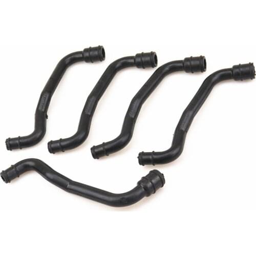 FHAWKEYEQ 5Pcs Engine Crankcase Breathe Vent Pipe Exhaust Hose For VW Golf Bora Jetta A3 Seat Leon Toledo 06A103221AF 06A103221A