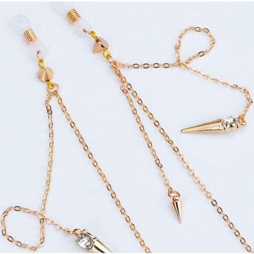 Imixlot Creative Trendy Bullet Tassel Pendant Non-slip Sunglasses Chain Neck Strap Metal Glasses Rope Popular Jewelry Unisex