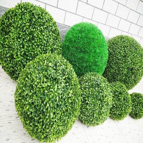 Hot sale 1PC 10cm Green Grass Ball Plastic Plant Ornament Party Decoration Garden Decor Wedding Decoration Artificial Flowers