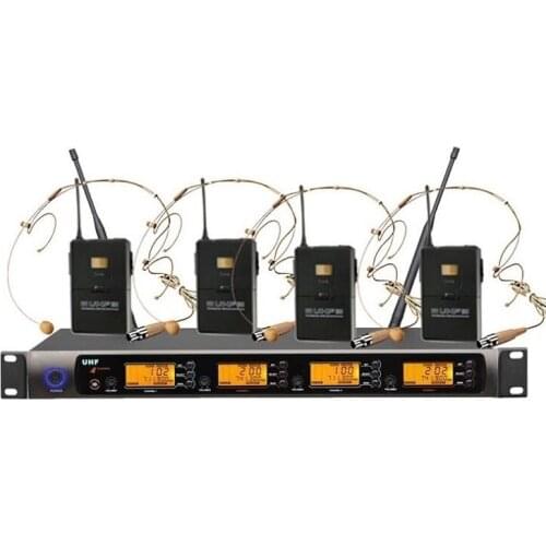 Best Professional Dual UHF Band Wireless Handheld microphone system vocal stage microphone for church stage school meeting ktv